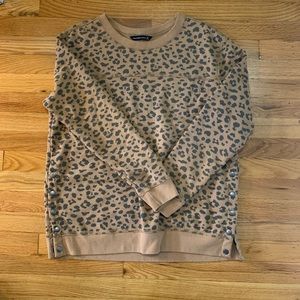 Abercrombie leopard print tunic sweater